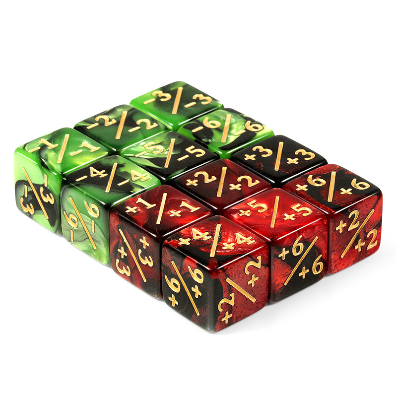 +1/+1 & -1/-1 Counter Dice (Set of 12)