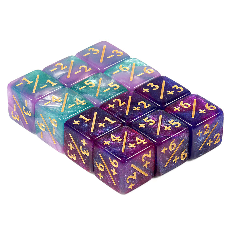 +1/+1 & -1/-1 Counter Dice (Set of 12)