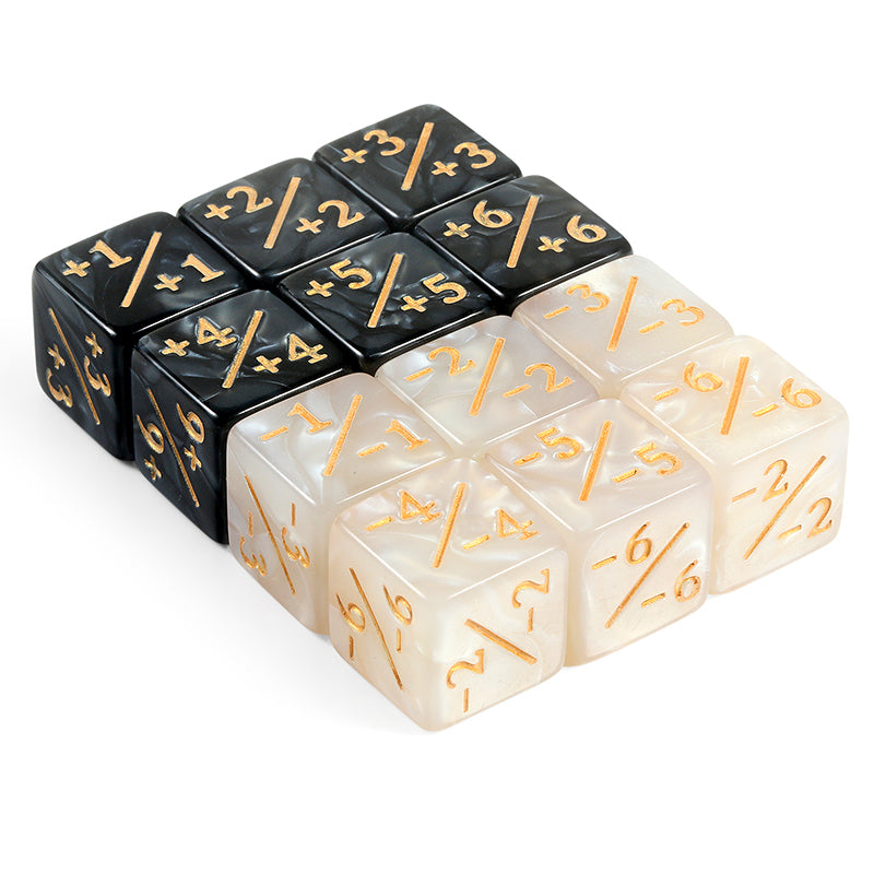 +1/+1 & -1/-1 Counter Dice (Set of 12)