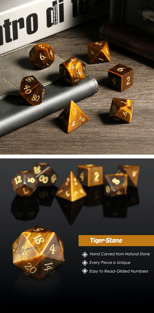 Tiger's Eye (Natural) RPG Dice Set