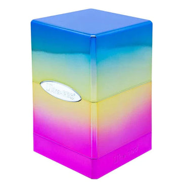 Rainbow Satin Tower 100+ Deck Box [Ultra Pro]