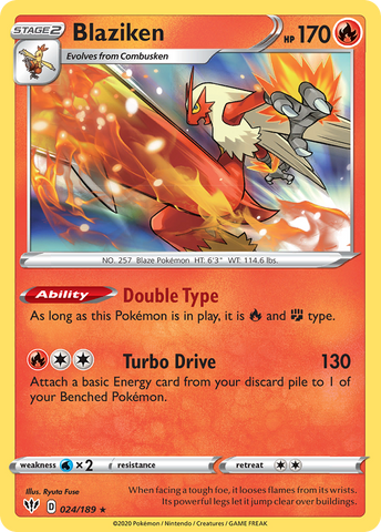 Blaziken (024/189) [Sword & Shield: Darkness Ablaze]