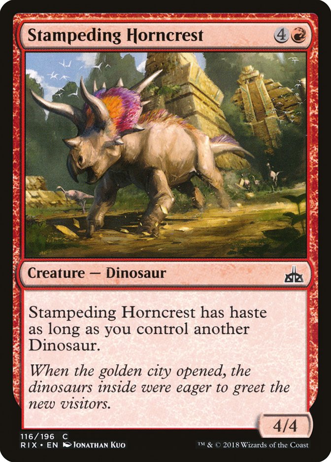 Stampeding Horncrest [Rivals of Ixalan]