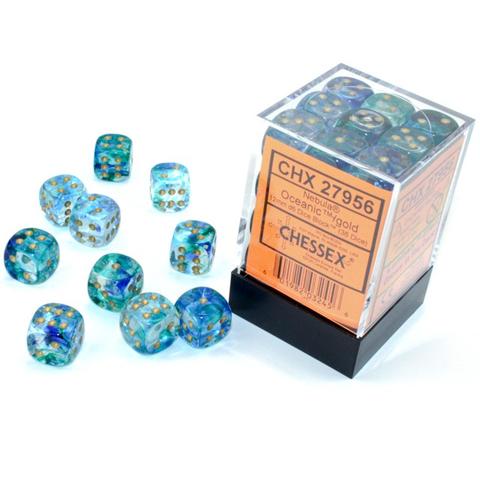 12MM 36CT D6 BLOCK: NEBULA LUMINARY: OCEANIC W/GOLD