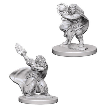 Unpainted D&D Miniature: Dwarf Wizard