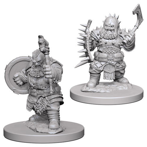 Unpainted Pathfinder Miniature: Dwarf Barbarian (Male)